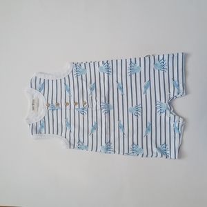 Rabbit + Bear Baby Romper Organic Cotton | 6-9 months